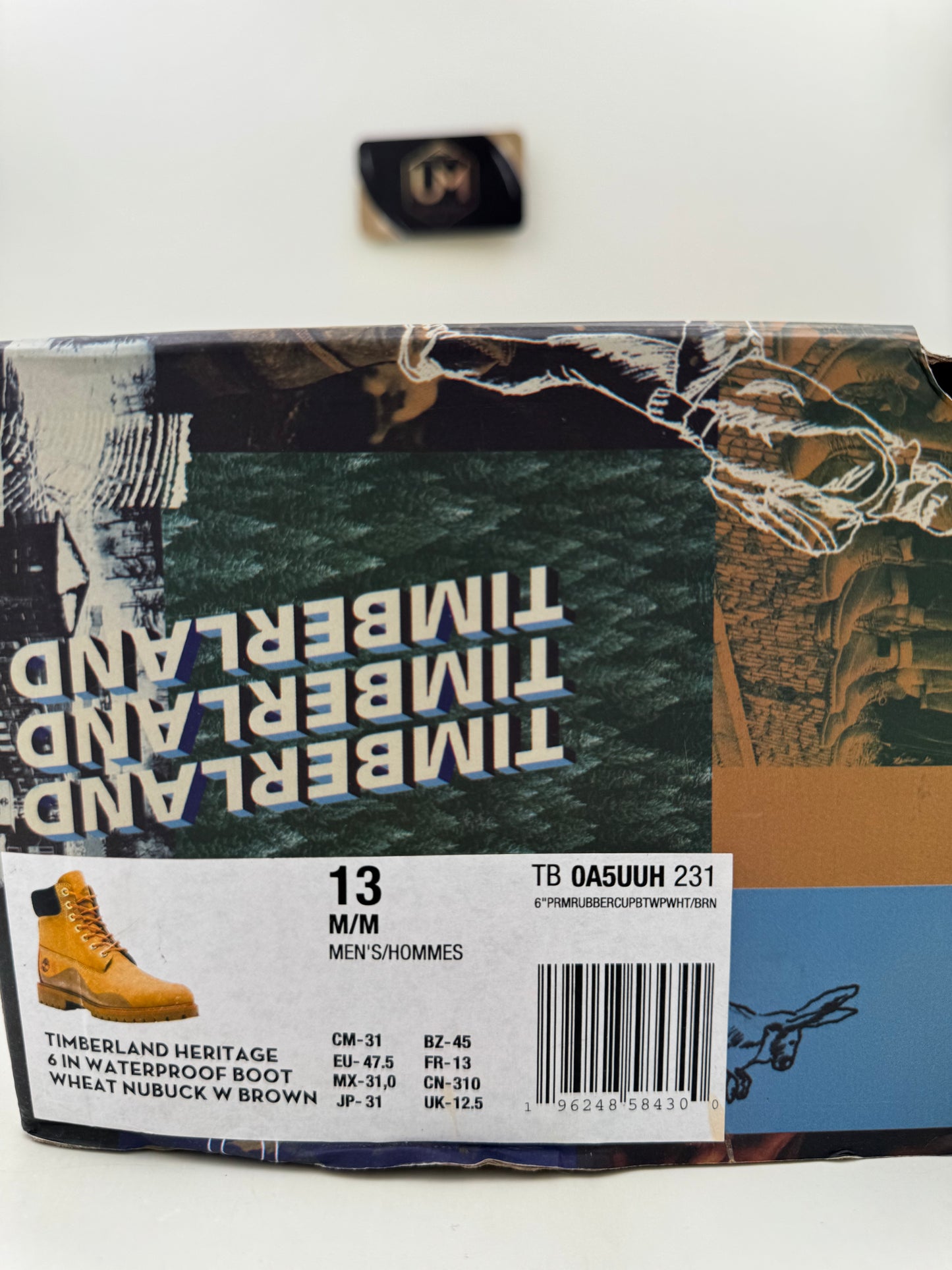 Timberland Heritage 6 Inch Rubber Cup Waterproof Boot ‘Wheat’ | Size 13