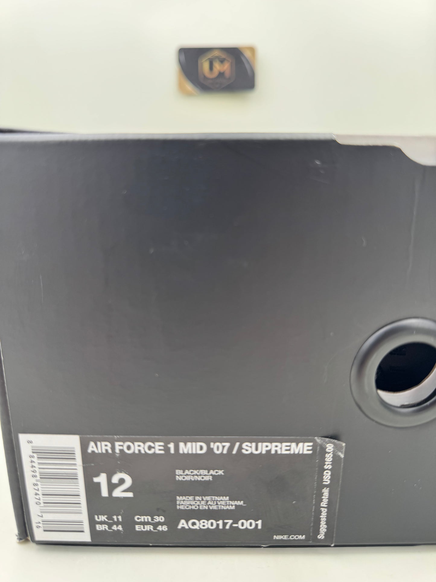 Supreme x NBA x Nike Air Force 1 Mid 07 ‘Black’ | Size 12