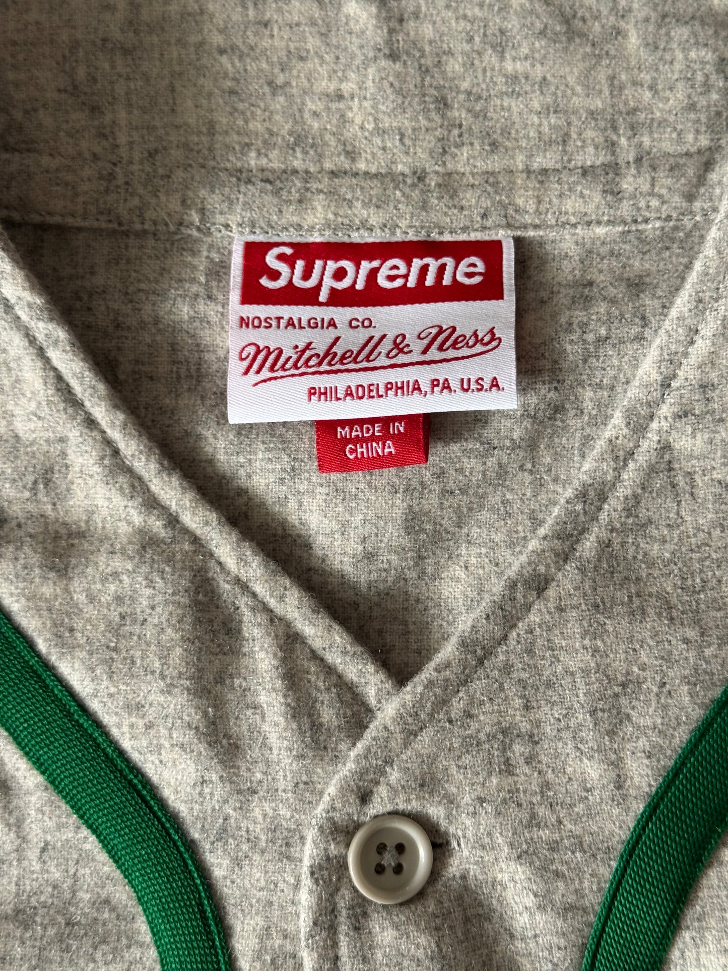 Supreme Mitchel & Ness Wool Baseball Jersey | Size XL