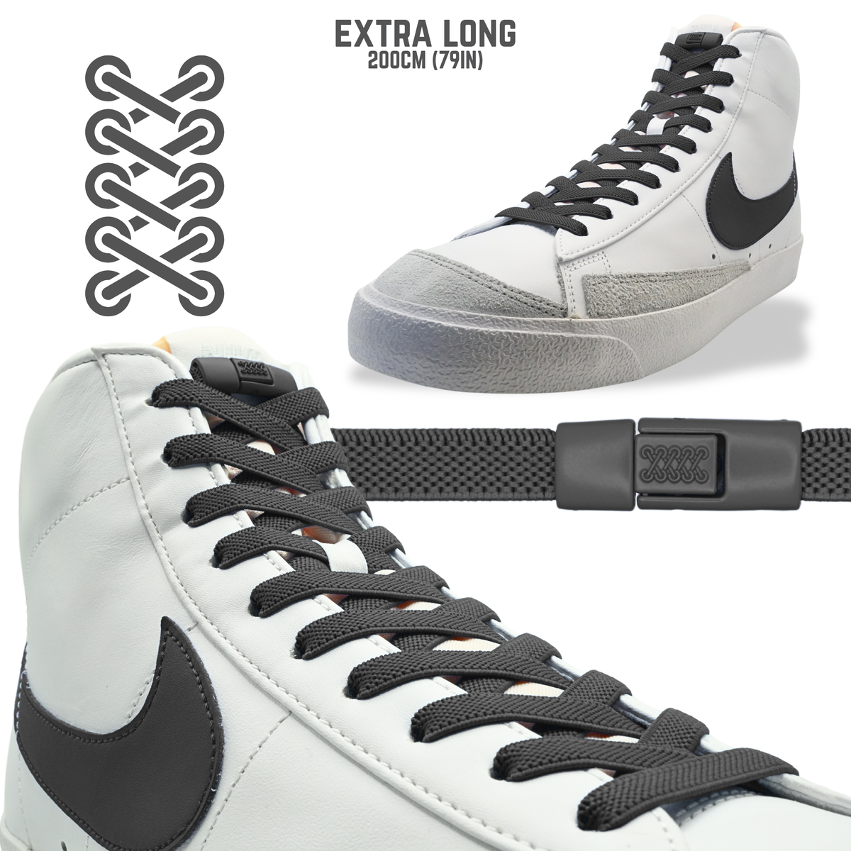 Flat Elastic Shoelaces