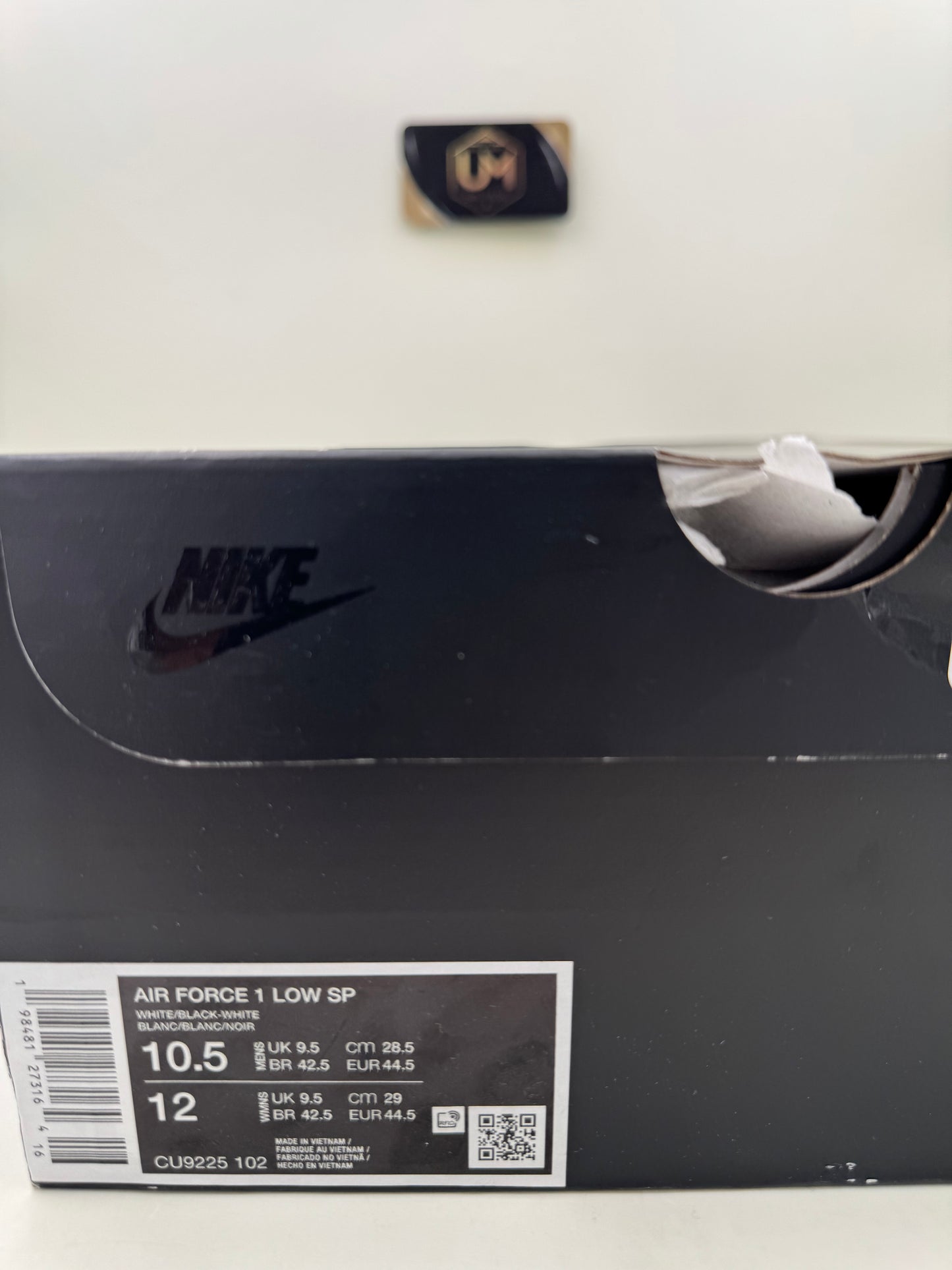 Supreme x Nike Air Force 1 Low ‘Box Logo - White Black’ | Size 10.5