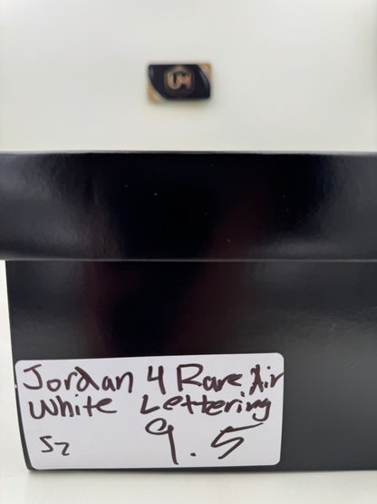 Jordan 4 ‘Rare Air - White Lettering’ | Size 9.5