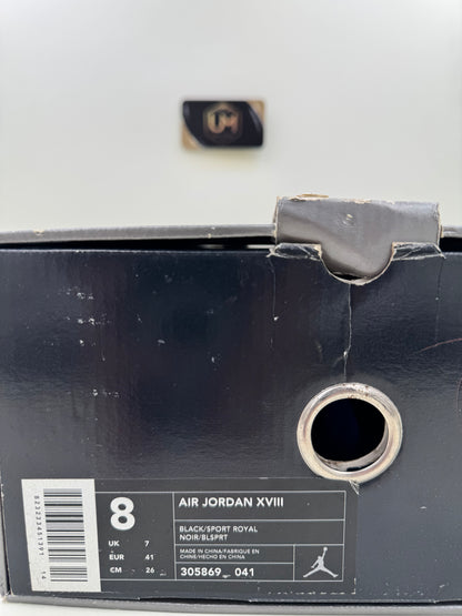 Jordan 18 ‘Black Sport Royal’ | Size 8