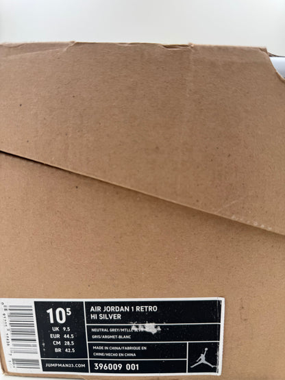 Jordan 1 High Silver ‘25th Anniversary’ | Size 10.5
