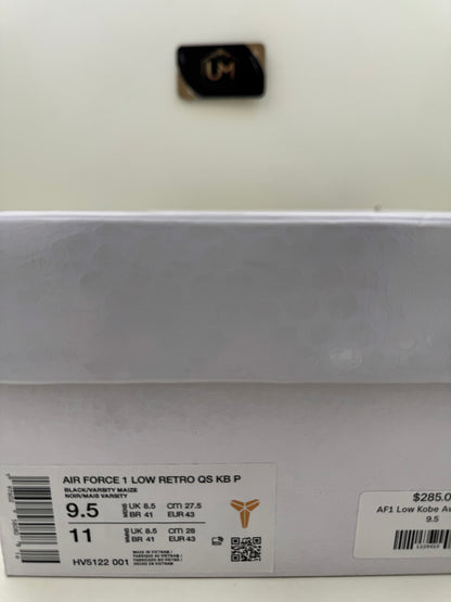 Kobe Bryant x Nike Air Force 1 Low ‘Lakers Away’ Numbered 716 | Size 9.5