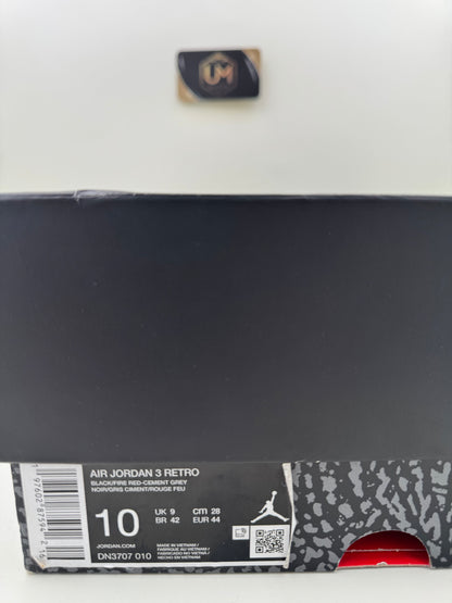 Jordan 3 ‘Black Cement’ 2024 | Size 10