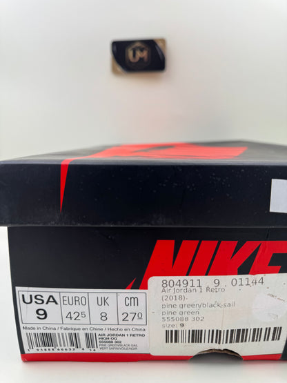 Jordan 1 High 'Pine Green' | Size 9