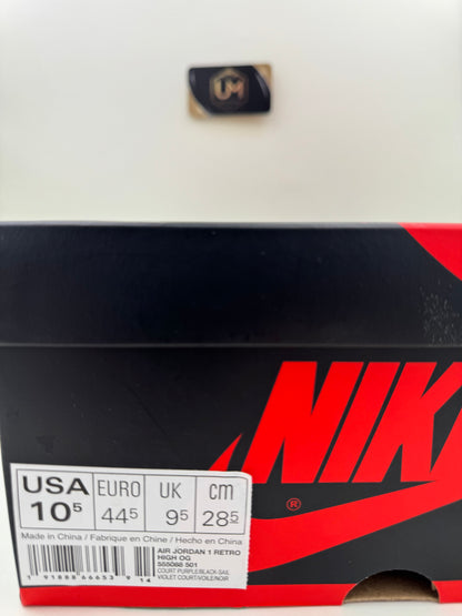 Jordan 1 High ‘Court Purple’ | Size 10.5