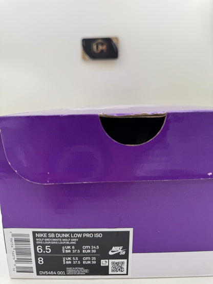 Nike Dunk Low Pro ISO SB 'Wolf Grey Gum' | Size 6.5