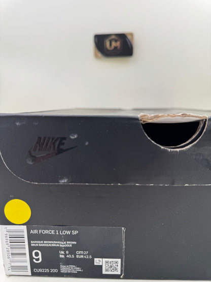 Supreme x Air Force 1 Low 'Box Logo - Baroque Brown' | Size 9