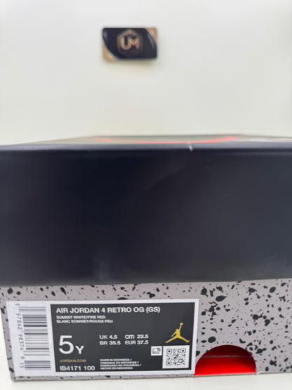Jordan 4 ‘White Cement’ 2025 | Size 5Y