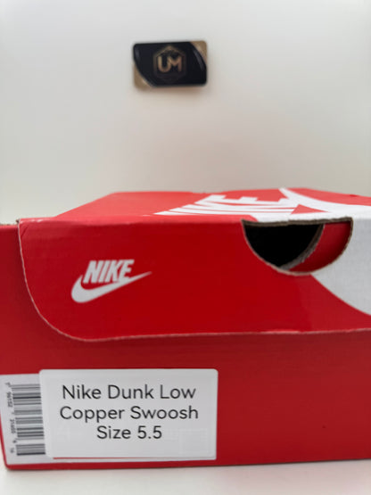 Nike Dunk Low SE 'Copper Swoosh' | Size 5.5Y