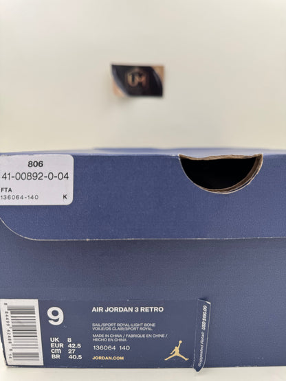 Jordan 3 ‘International Flight’ | Size 9