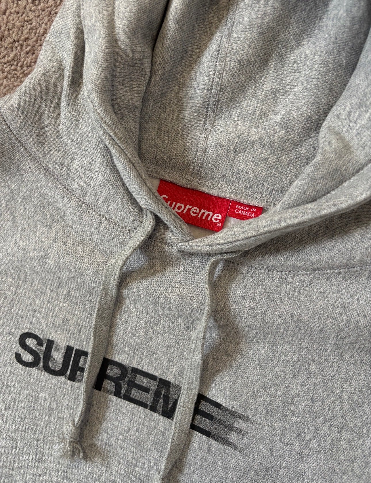 Supreme Motion Logo Hooded Sweatshirt (SS23) Grey | Size M