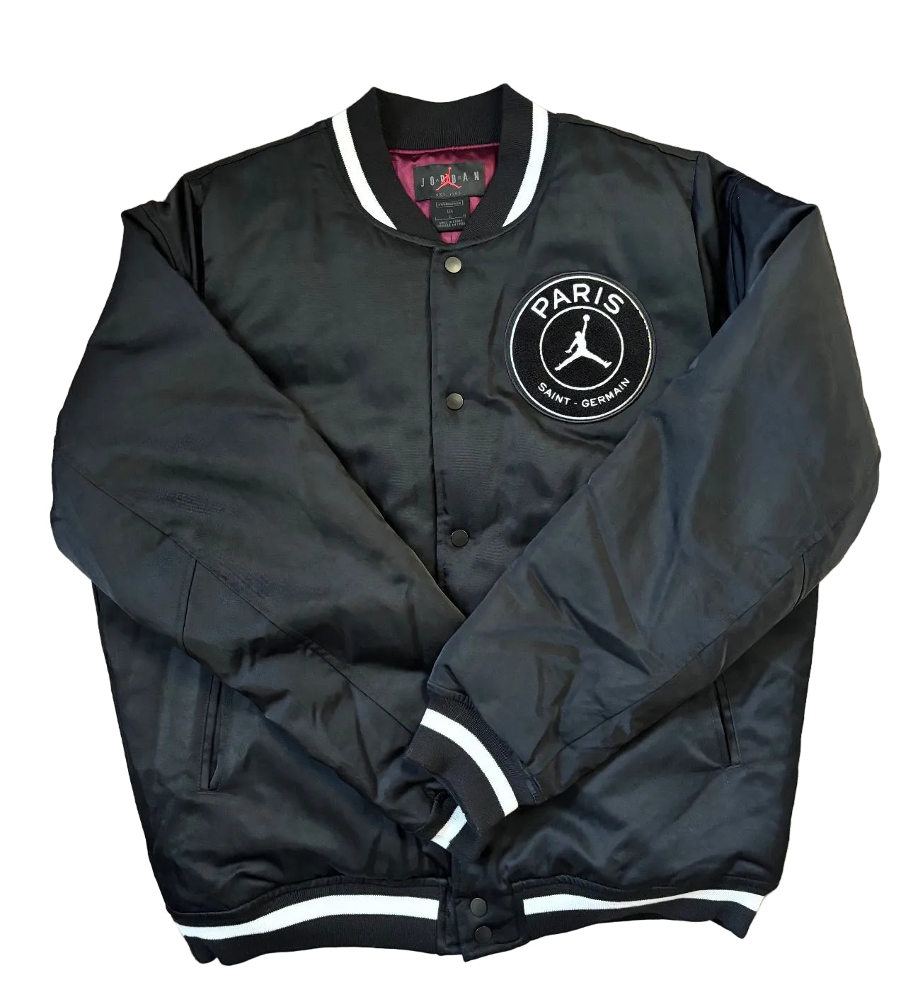 Nike Jordan Paris Saint-Germain PSG Varsity Jacket Black | Size Large