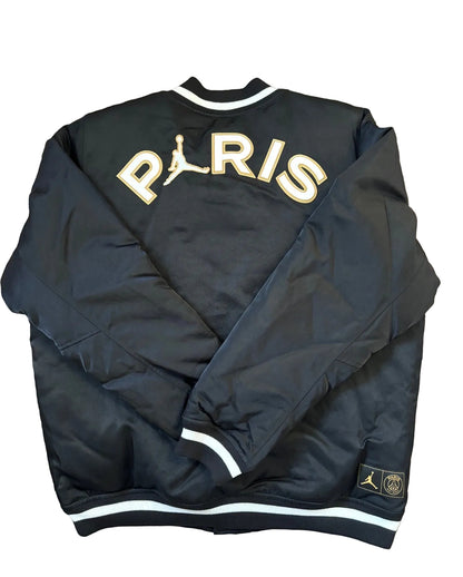 Nike Jordan Paris Saint-Germain PSG Varsity Jacket Black | Size Large