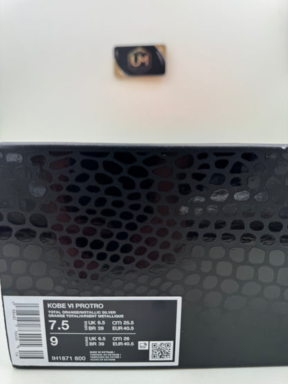Nike Kobe 6 'Total Orange' | Size 7.5