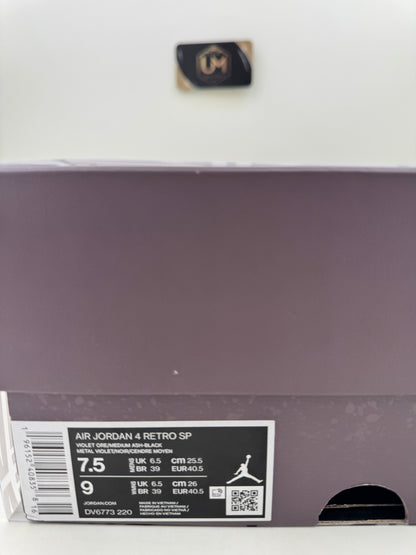 A Ma Maniére x Jordan 4 'Violet Ore' | Size 7.5