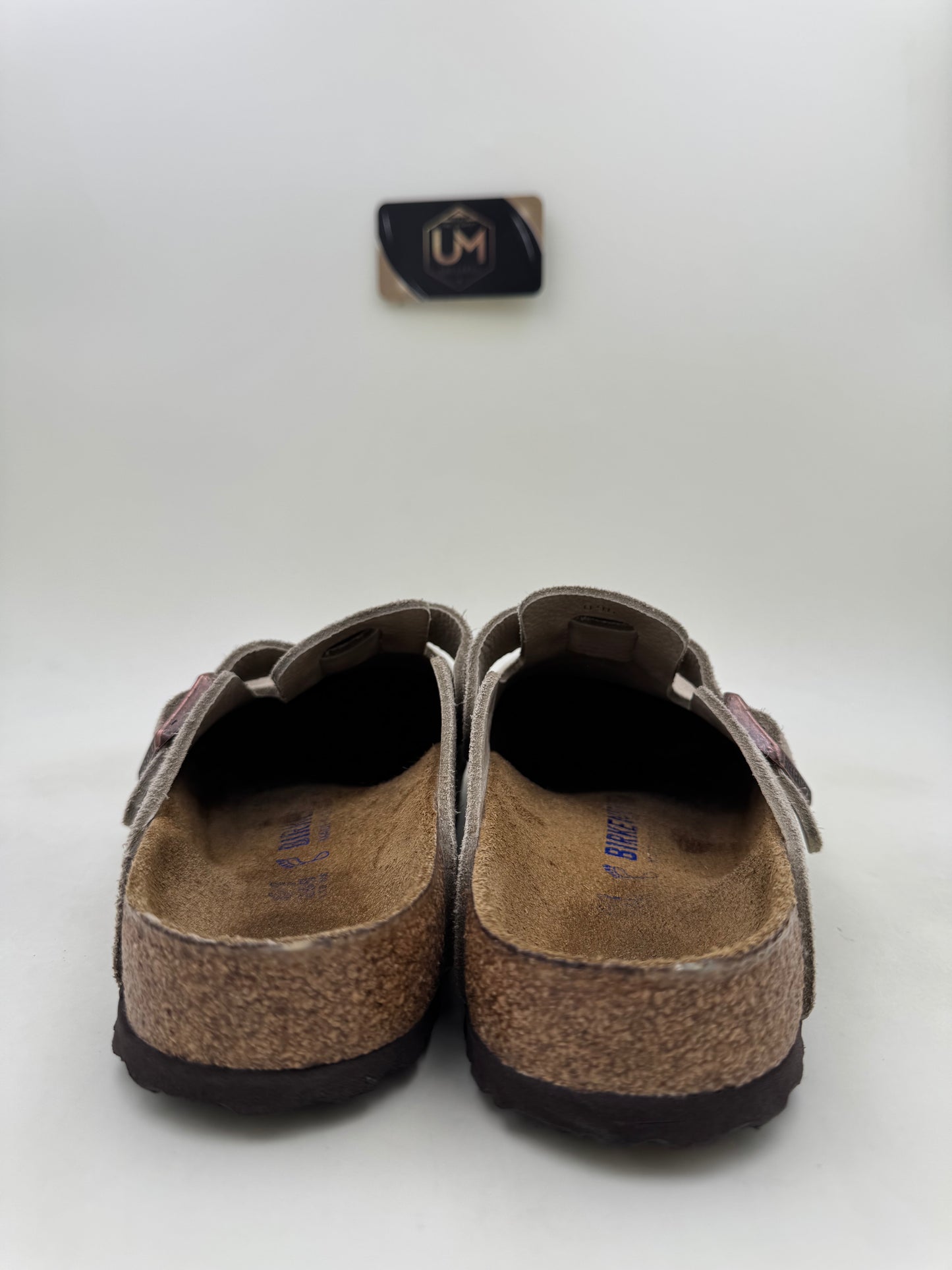 Birkenstock Boston Soft Footbed Suede Narrow 'Taupe' | Size 41