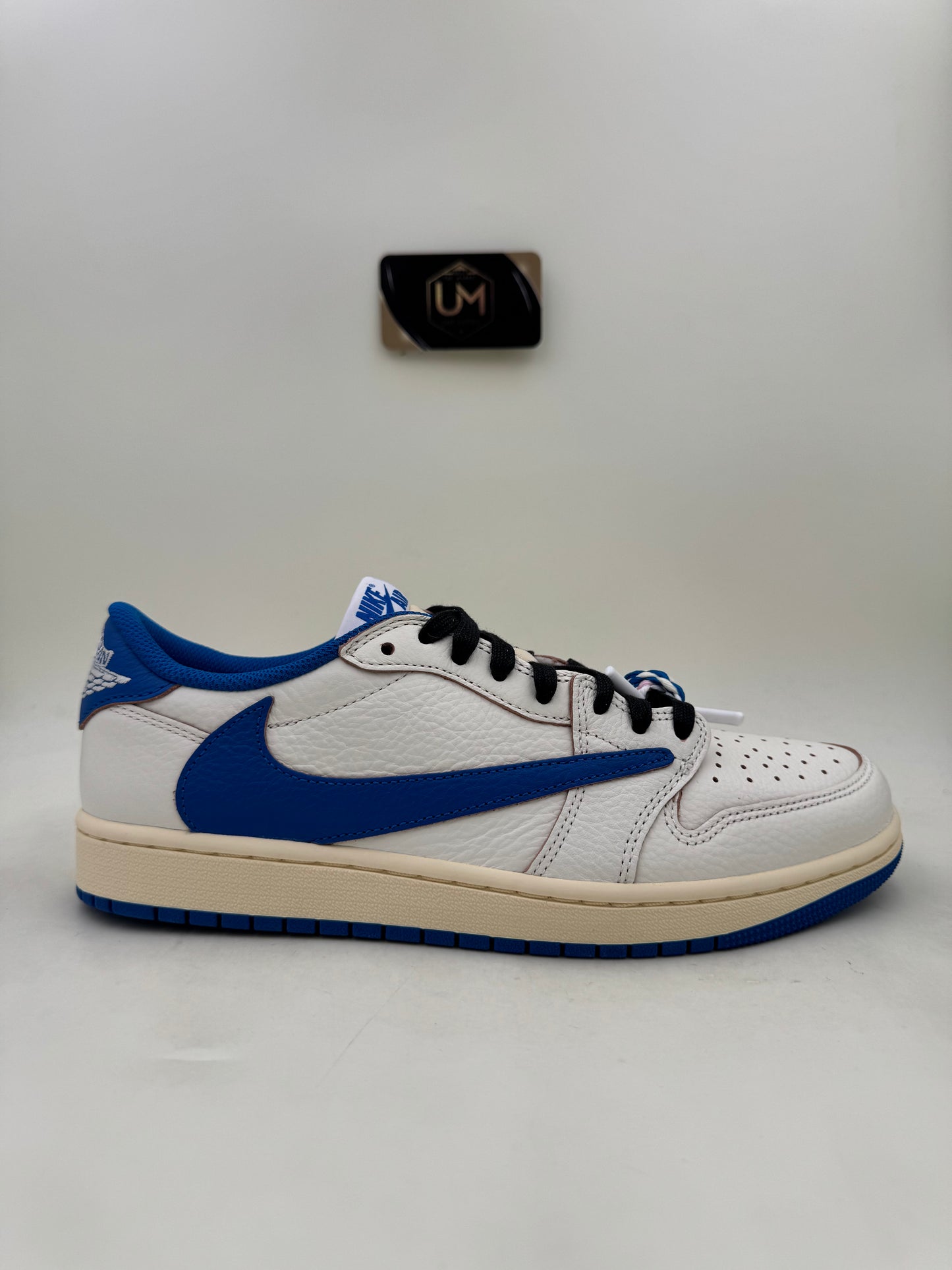 Fragment Design x Travis Scott x Jordan 1 Low SP ‘Sail Military Blue’ | Size 9